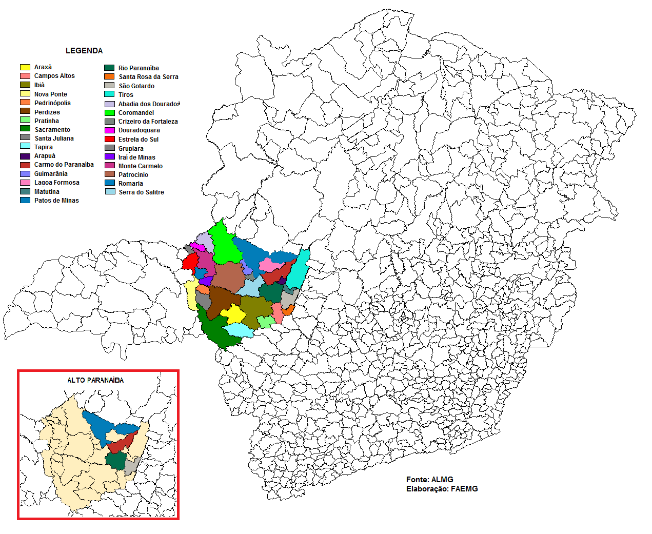 Mapa Completo Alto Paranaíba