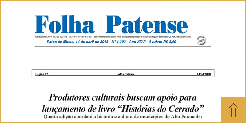Patos de Minas terá sua origem e cultura contadas no livro “Histórias do Cerrado”